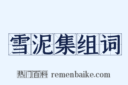 雪泥集组词是什么意思的图片
